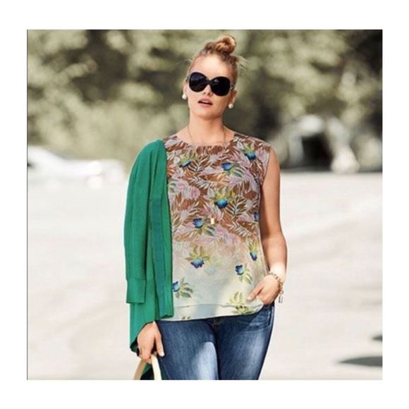 Cabi Parlor Top Tropical Orchid Size XSmall - Picture 10 of 11